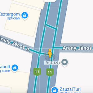 Esztergom, Kossuth Lajos utca - Arany János utca kereszteződése