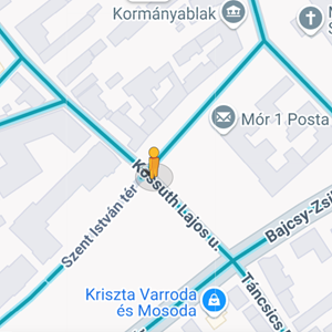 Mór, Szent István tér - Kossuth Lajos utca kereszteződése (Radnóti Miklós Általános Iskola)